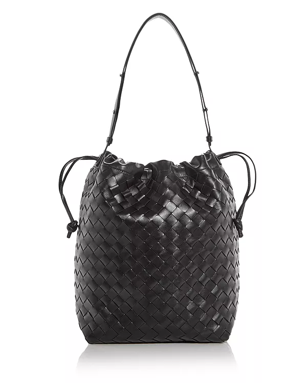 

Сумка через плечо Avenue из кожи Intrecciato Bottega Veneta, черный