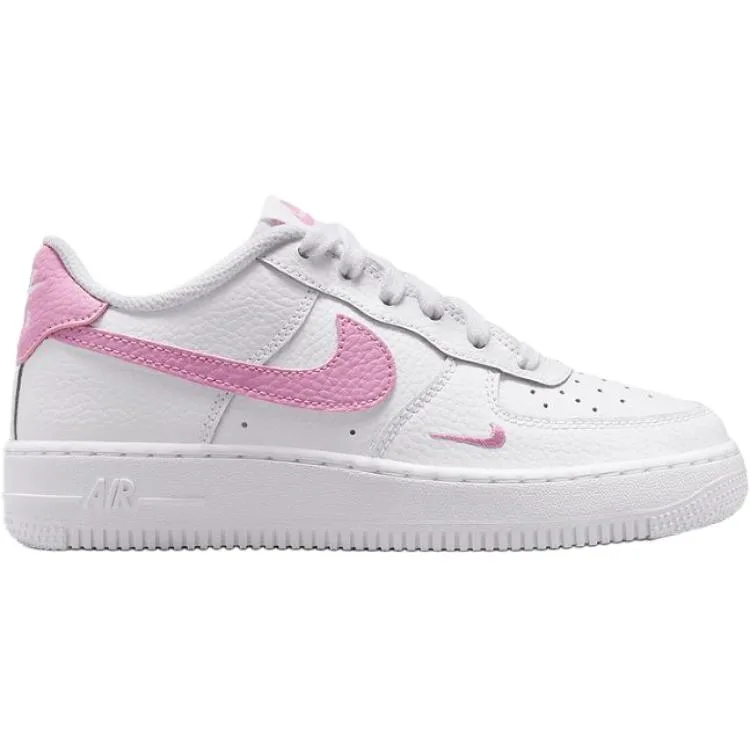Nike Детские баскетбольные кроссовки Air Force 1 Low top розовые белые унисекс — фото 3