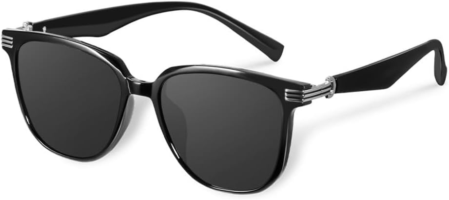 

Модные солнцезащитные очки 2027 года для женщин, большие, в стиле ретро, ​​для активного отдыха, вождения, спорта, винтажные женские солнцезащитные очки UV400 MTZJH, C1 Black Gray