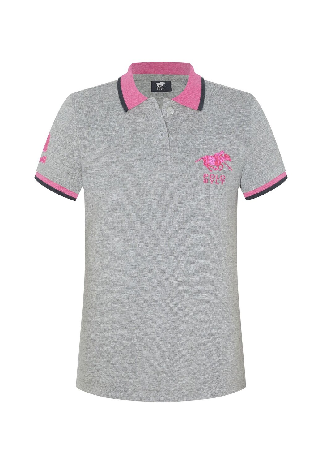 

Рубашка-поло с контрастным воротником POLO SYLT, цвет Neutral Gray Melange