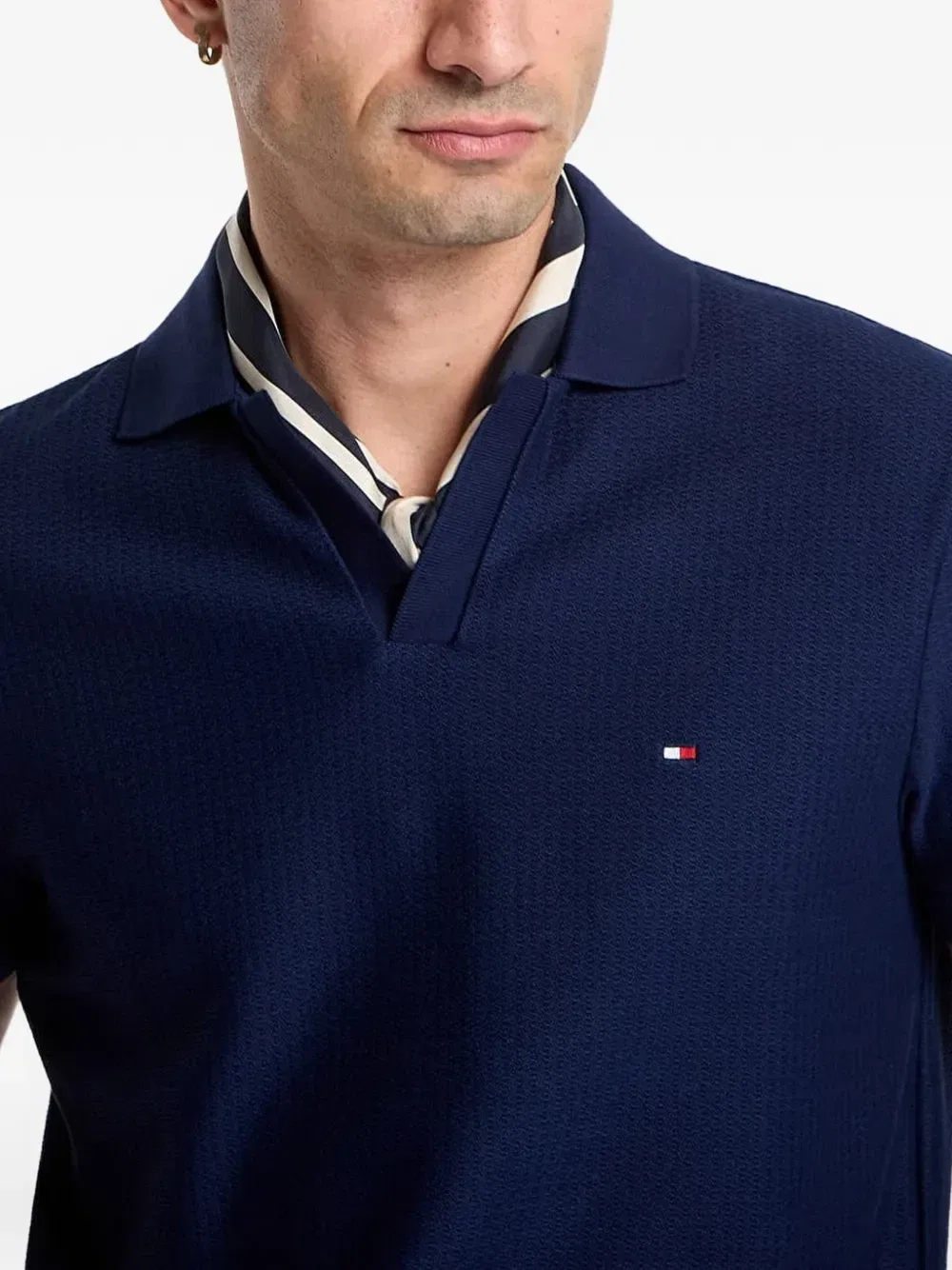 Рубашка-поло с фактурной отделкой Tommy Hilfiger, синий — фото 3