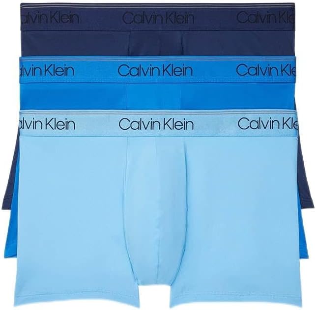 

Комплект из 3 трусов-боксеров Calvin Klein Men's Underwear Micro Stretch, New Navy, Artesian Blue, Blue Paradise