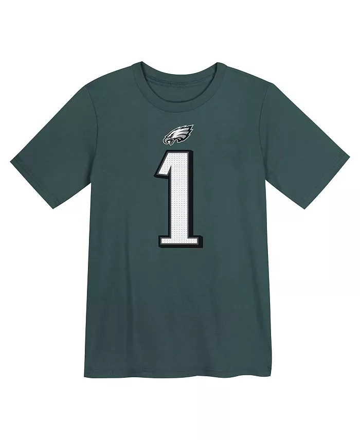 Футболка с именем и номером игрока дошкольника Джейлена Хёртса «Midnight Green Philadelphia Eagles» Nike — фото 3