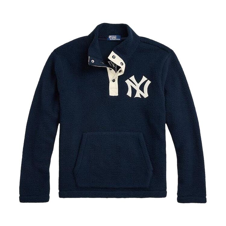 

Куртка Polo by Ralph Lauren x New York Yankees Lined Vintage Fleece Quarter-Snap Jacket Navy, синий