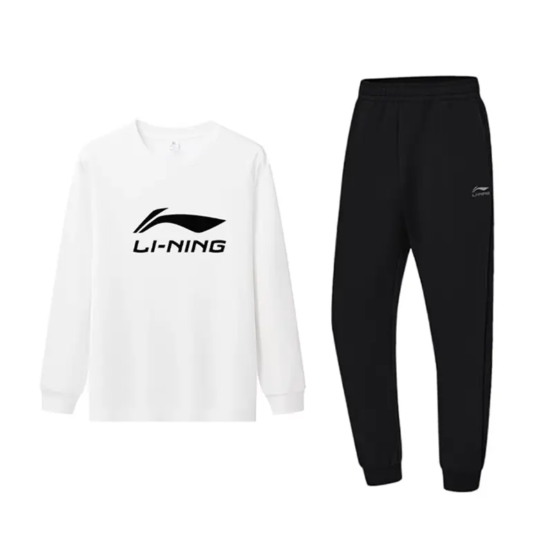 

Li-Ning Casual Sportswear Unisex, set (белый long-sleeved shirt+черный pants)