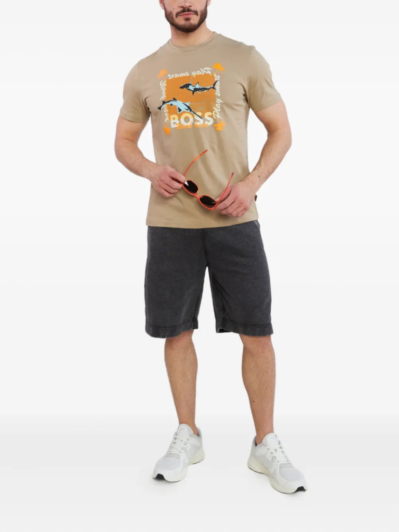 

Спортивные шорты BOSS с завязками на талии, нейтральный