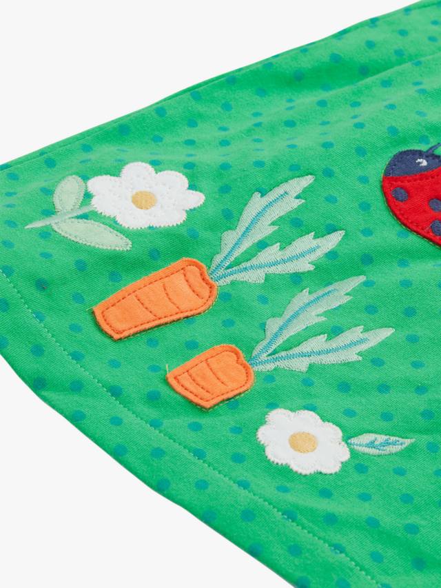 Комплект платья-передника из органического хлопка baby selma и боди Frugi, зеленый/разноцветный — фото 3
