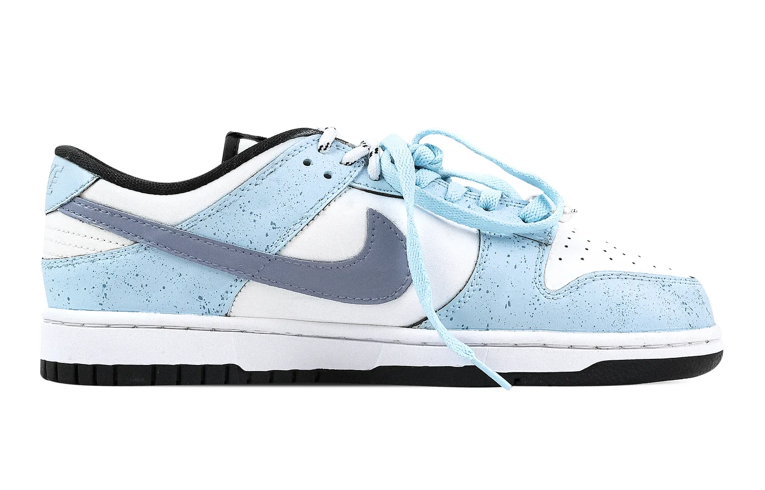 Nike Кроссовки для скейтбординга dunk pearl harbor 2 низкие, кожаные, нескользящие, устойчивые к истиранию, сине-белые, детские — фото 3