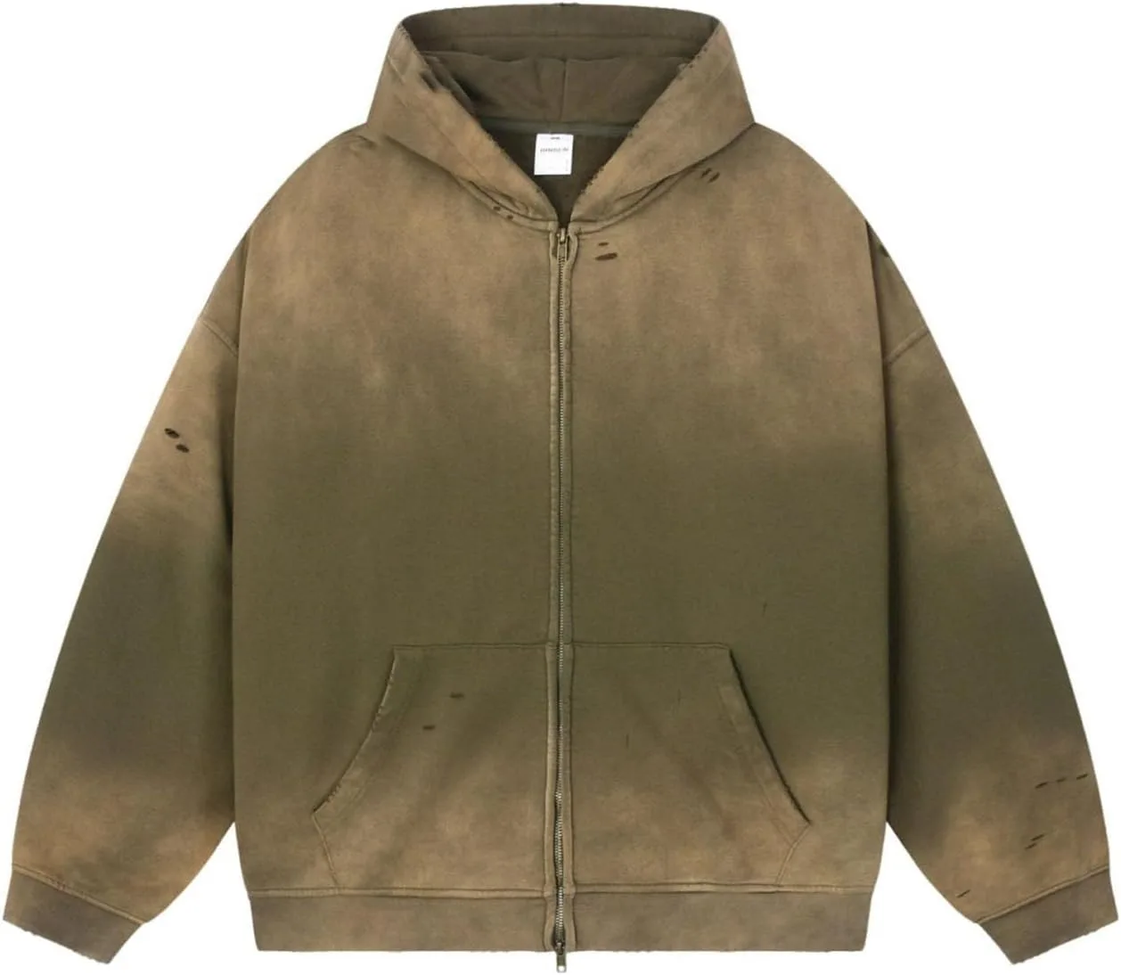 

Худи с молнией для мужчин, 100% хлопок, свободный крой, винтажный стиль FXVZVFES