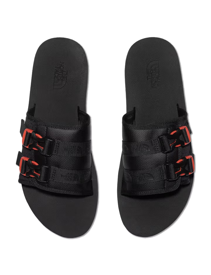 Тапочки (WMNS) THE NORTH FACE Trekking Base Camp Strap Slides 'Black Red' 819W-IH7, черный — фото 3