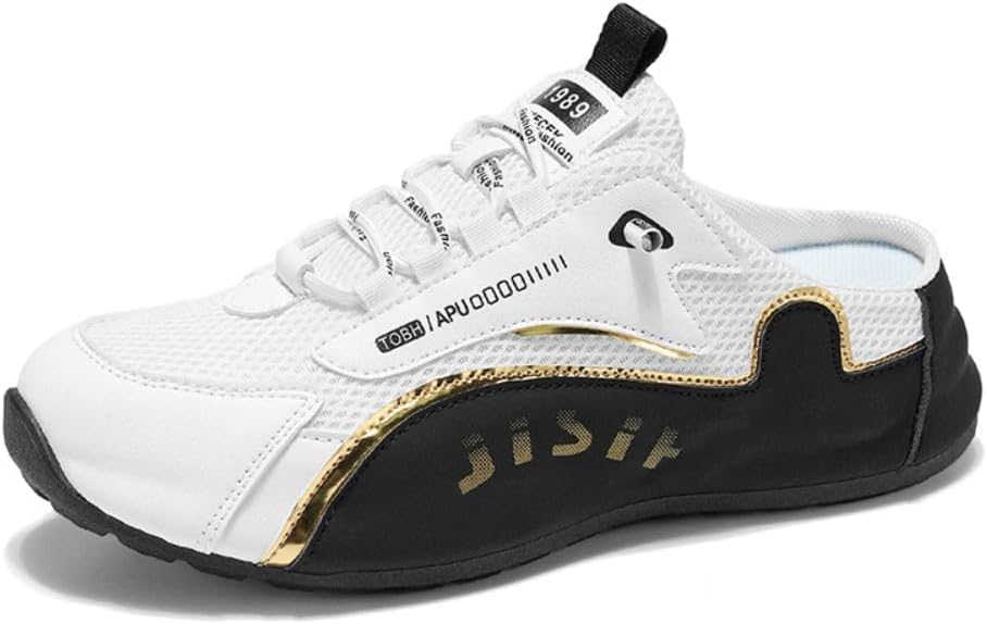 

Мужские теннисные туфли без задника, широкие мюли, кроссовки на мягкой подошве Geerta, черный