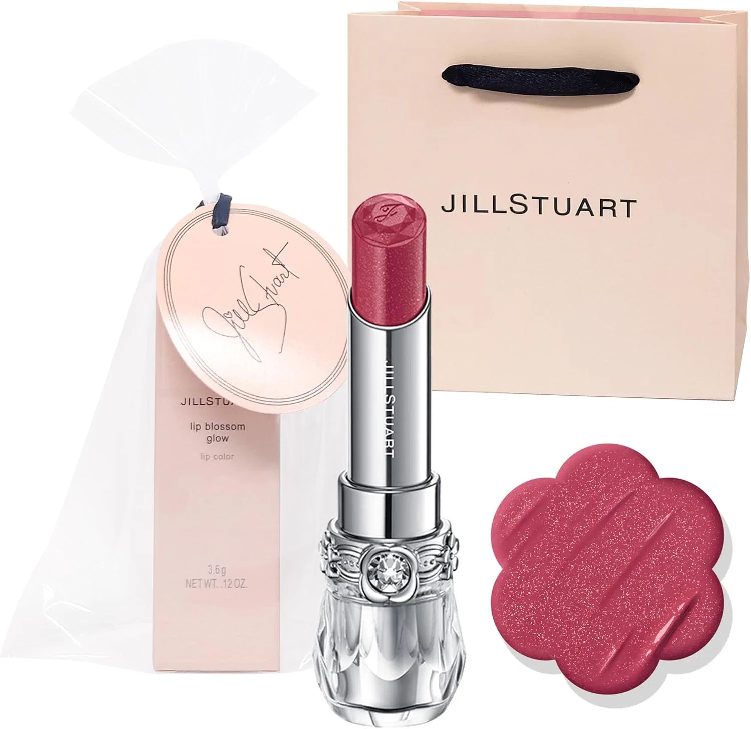 Помада для губ JILL STUART Lip Blossom Glow #19 Anemone Dazzle, 3.6 г, глубокий ягодный