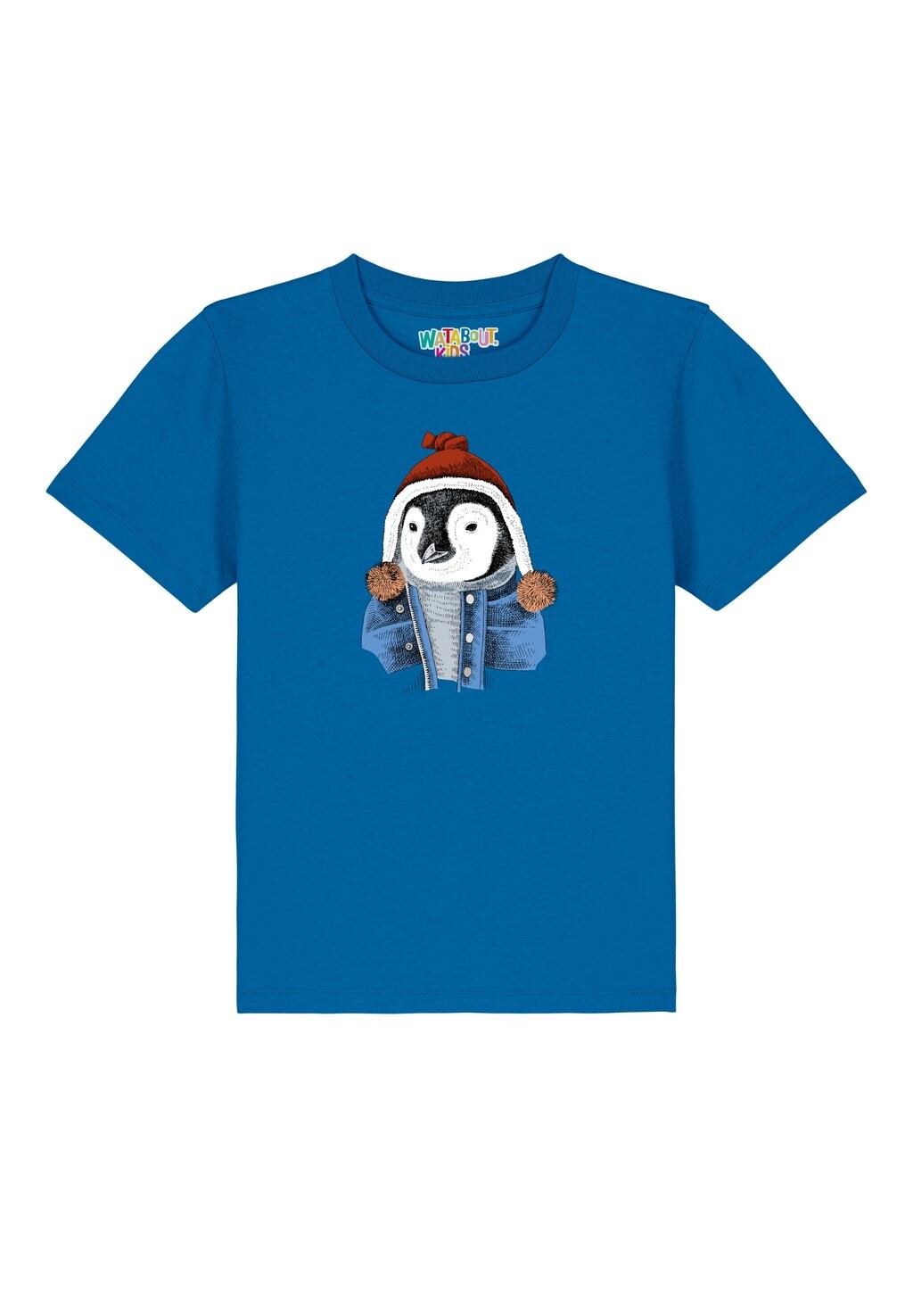 

Футболка с принтом PINGUIN watapparel, синий