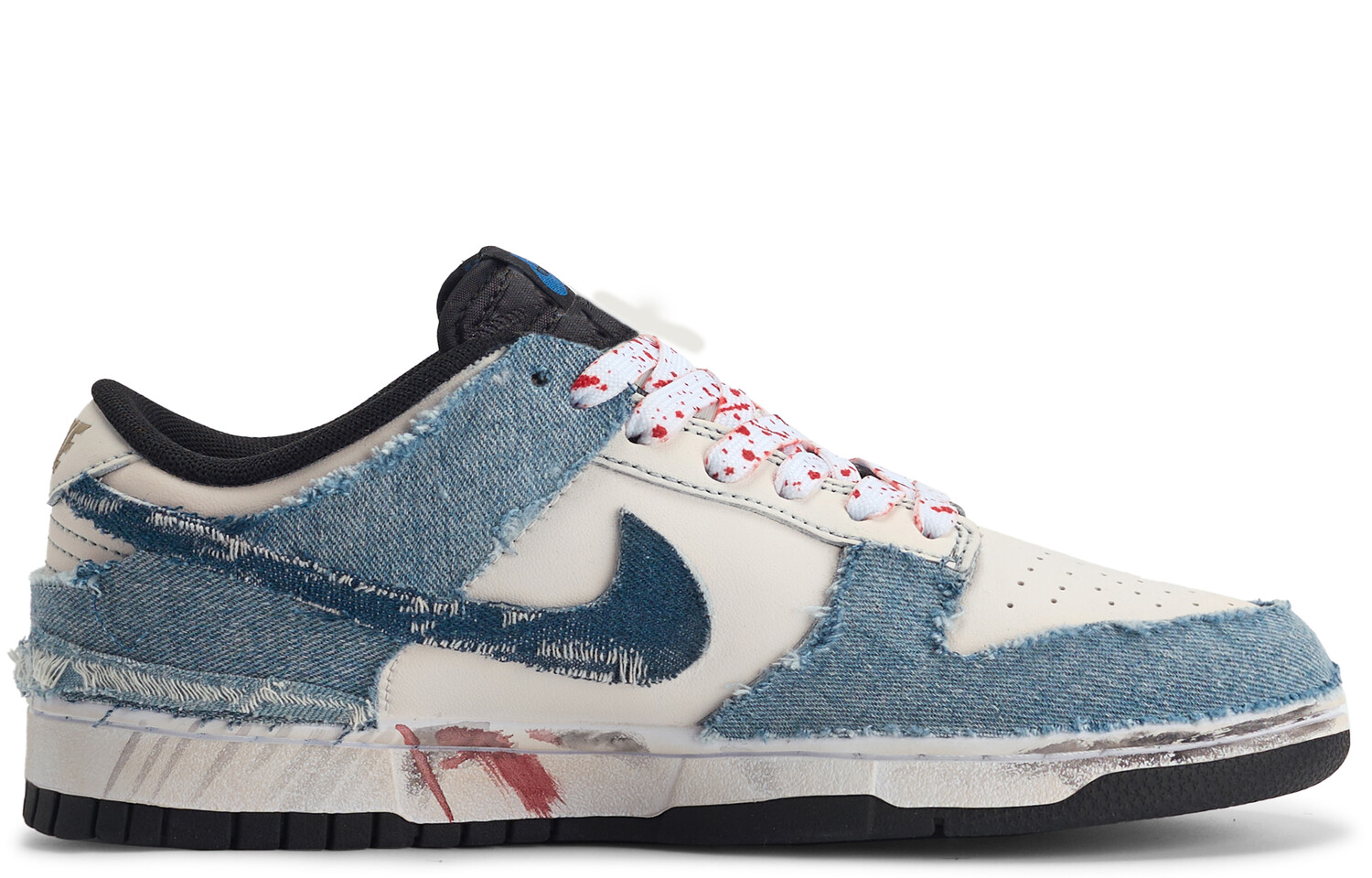 

Кроссовки для скейтбординга Dunk женские с низким верхом, синий/белый Nike