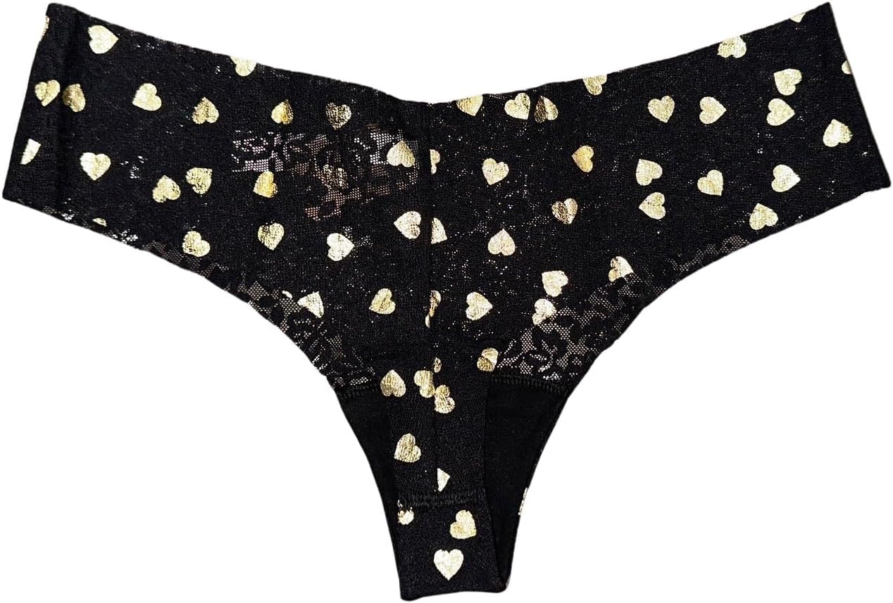 Victoria's Secret Pink No Show Soft Lace трусики-стрингиЦвет Black — фото 2
