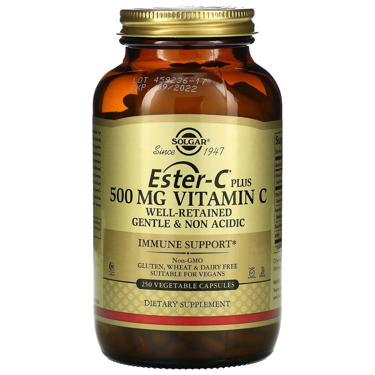 

Solgar Ester-C Plus витамин C 500 мг 250 вегетарианских капсул