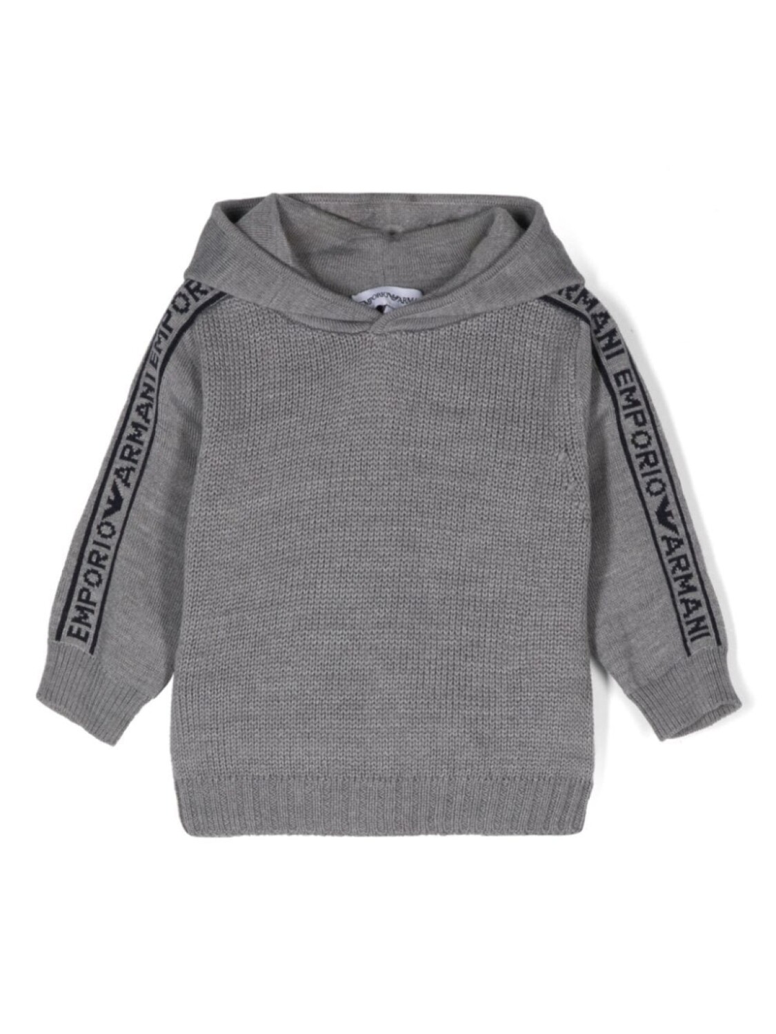 

Emporio Armani Kids толстовка с логотипом и жаккардовым принтом, серый