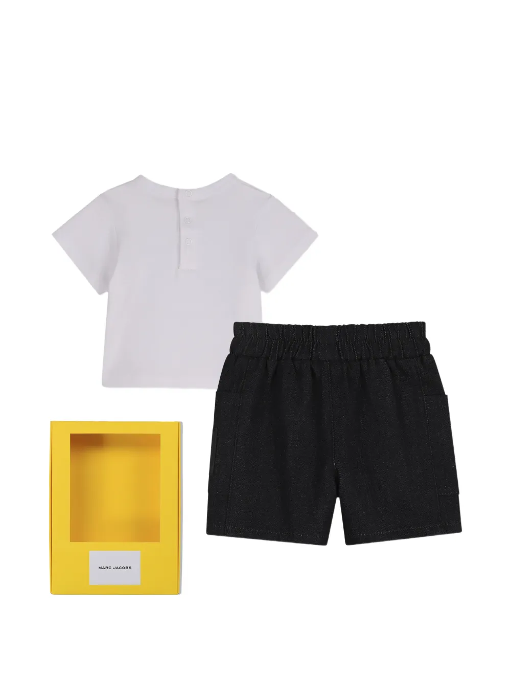 Комплект из Футболка и шортов с графичным принтом Marc Jacobs Kids, белый — фото 2