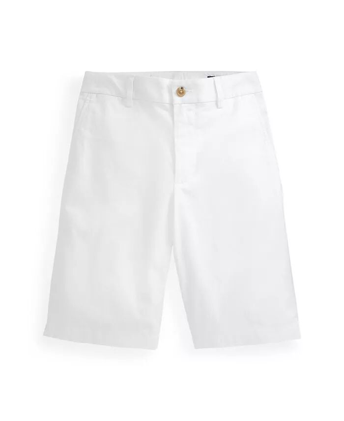 

Короткие шорты из эластичного твила для больших мальчиков Polo Ralph Lauren, белый