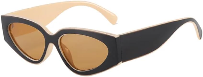 

Солнцезащитные очки с защитой UV400 | Панк-стиль "кошачий глаз" | Черные | Для женщин и мужчин | Для занятий спортом на открытом воздухе и путешествий DSVIGF, Black Beige Tea