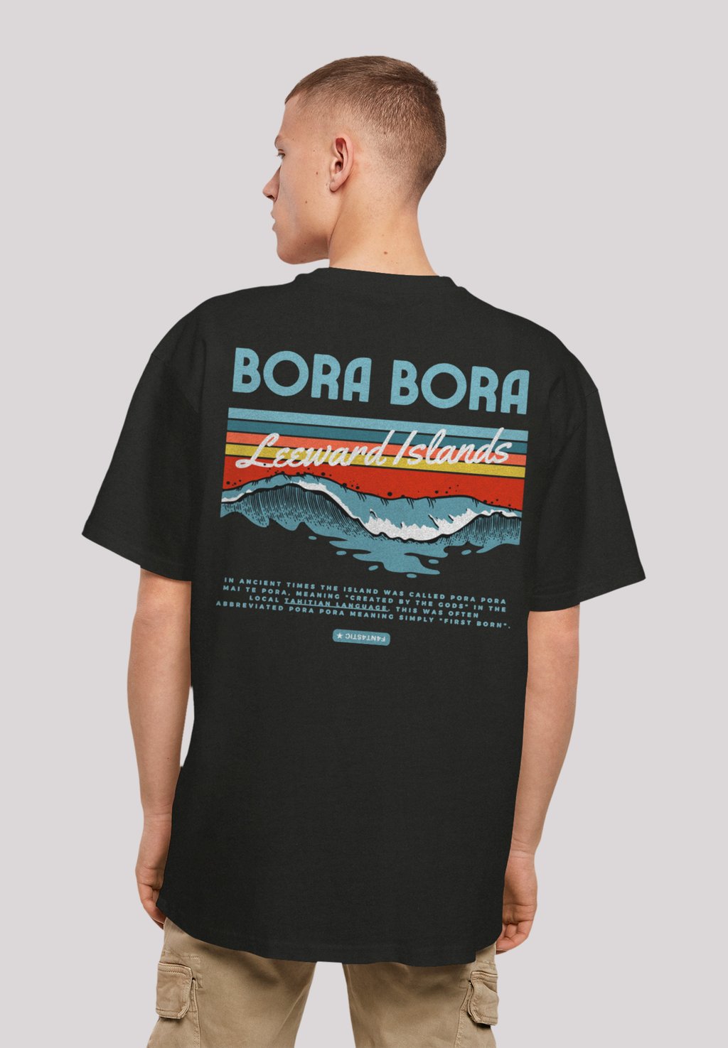 

Футболка с принтом BORA BORA LEEWARDS ISLAND F4NT4STIC, черный