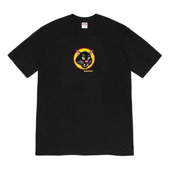 

Футболка ss20 black cat short sleeve black Supreme, черный