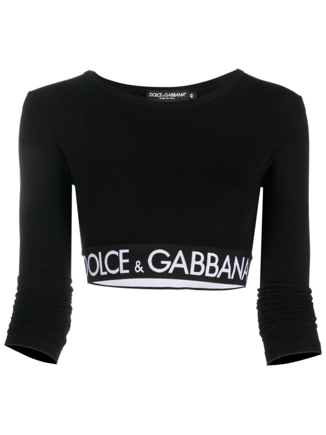 

Dolce & Gabbana укороченный топ с логотипом, черный