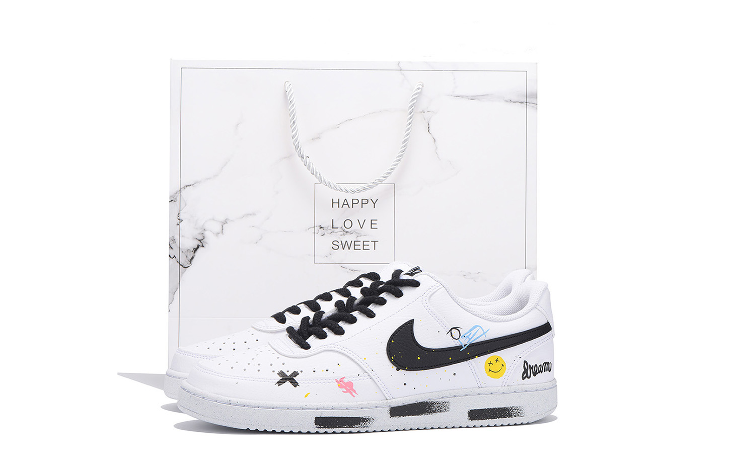 

Nike Кроссовки для скейтбординга Dunk Anti-Slip, износостойкие, низкие, мужские, черно-белые