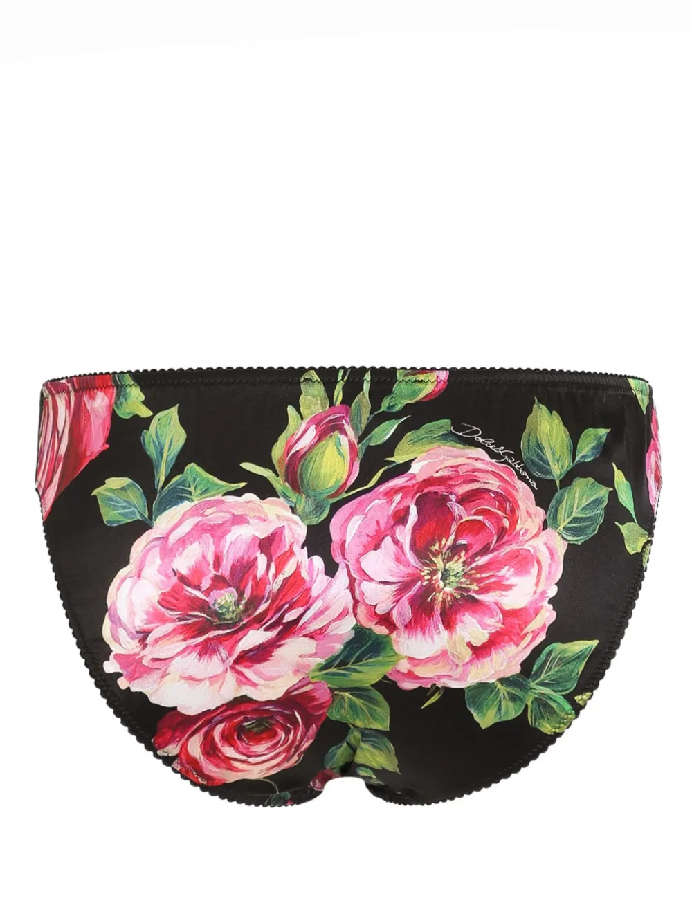 Трусы-брифы с цветочным принтом Dolce & Gabbana, черный — фото 2