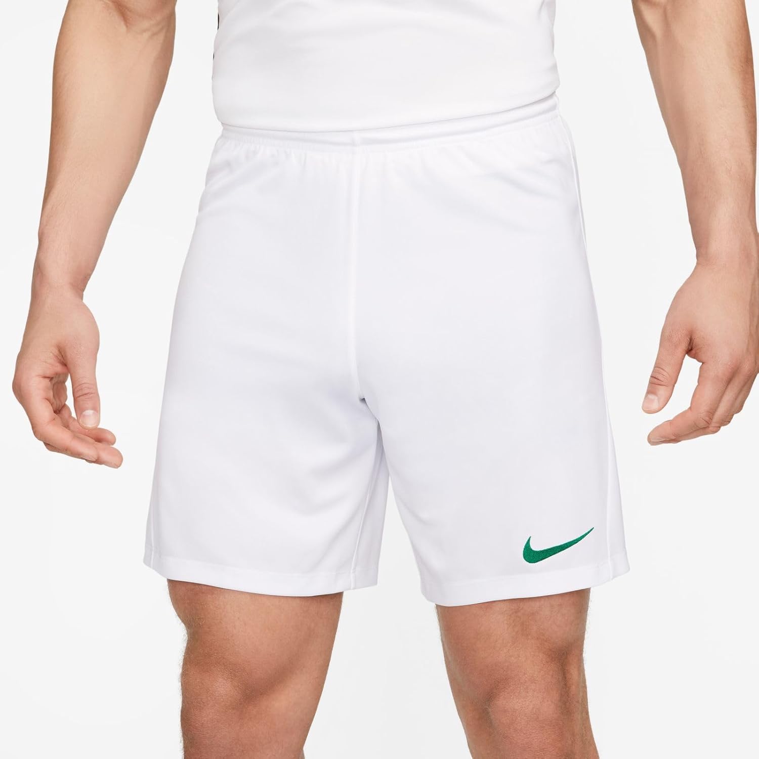 Мужские футбольные шорты Nike, White/Pine Green — фото 4