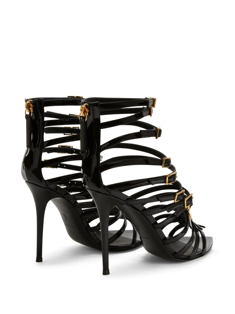 Босоножки Intriigo Punk 105 с ремешками Giuseppe Zanotti, черный — фото 3