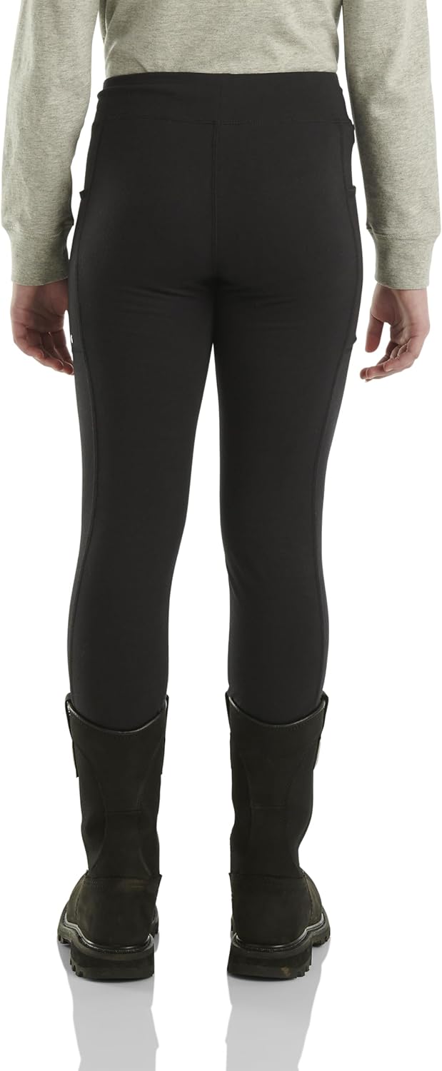 Carhartt Girls' Fitted Utility Leggings, Dark Caviar Black — фото 4