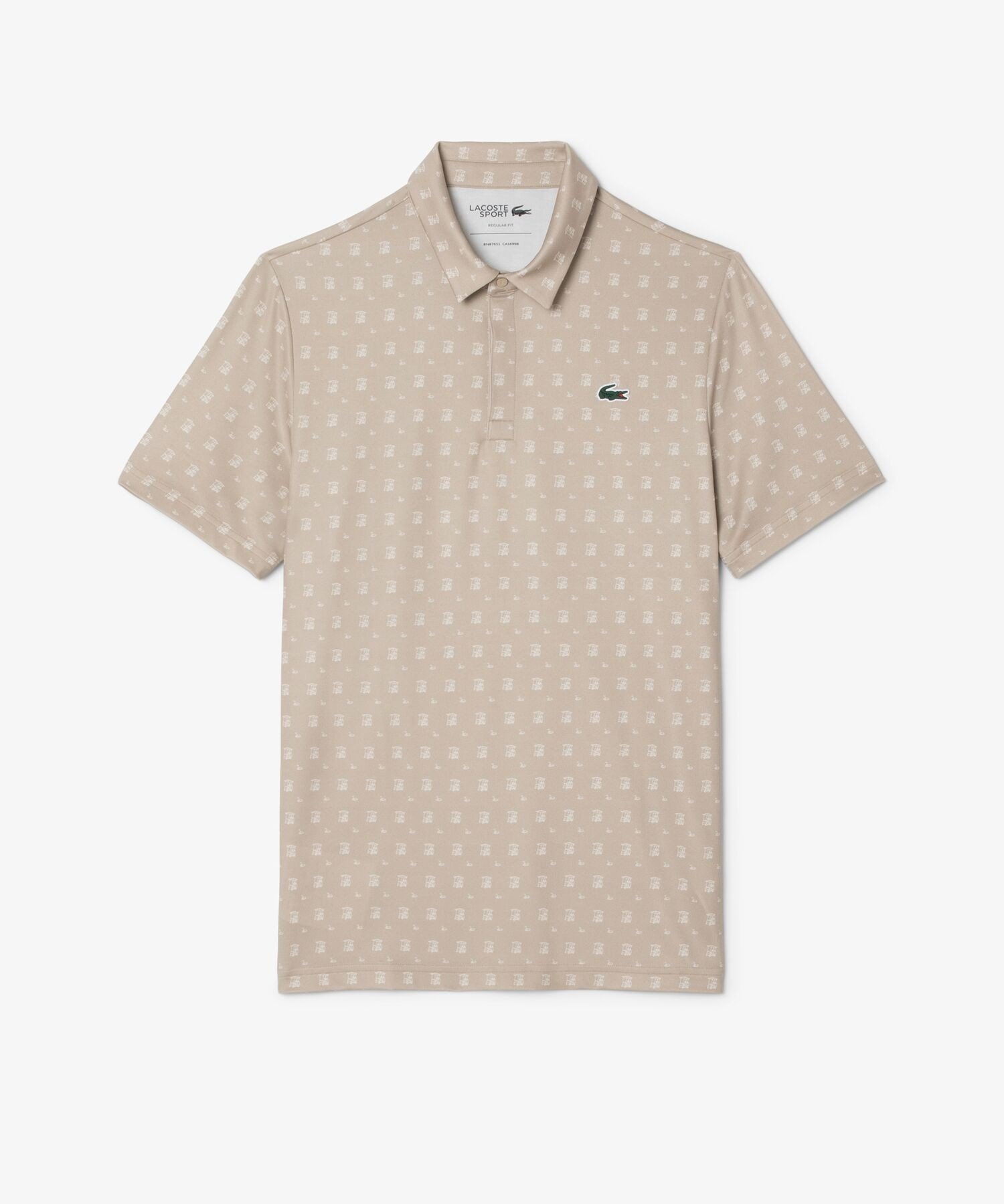 Футболка-поло LACOSTE Ultra Dry Beige с градиентным принтом — фото 2