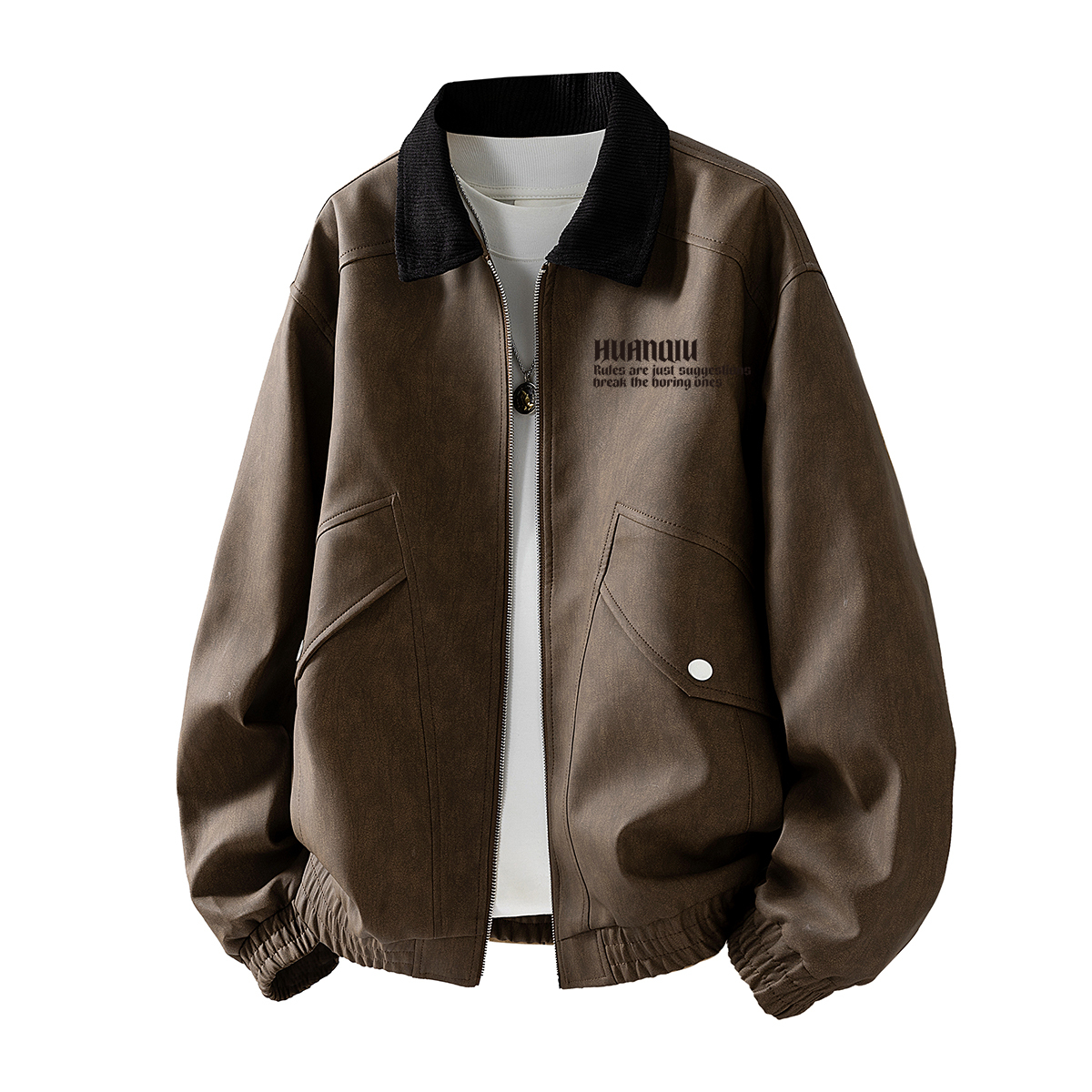 

Куртка Unisex Lapel Moderate HUANQIU, коричневый