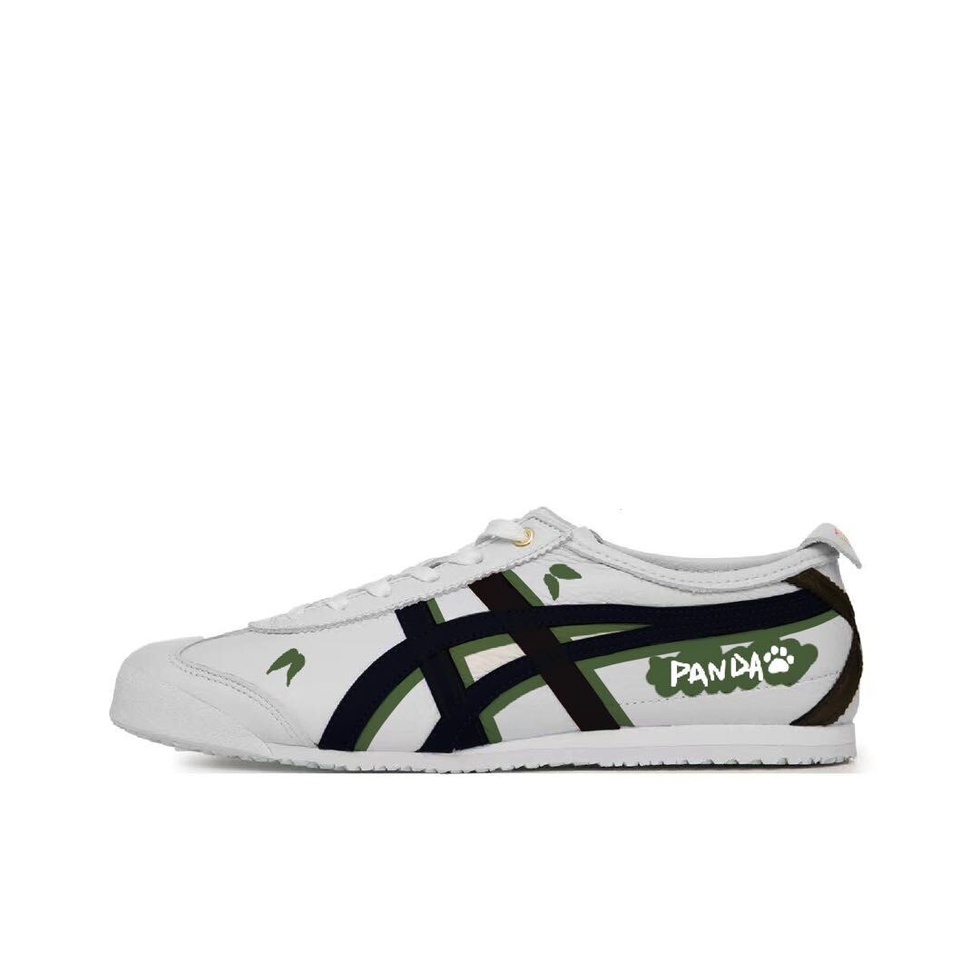 

Кроссовки для скейтбординга MEXICO 66, унисекс, низкие, зеленый/черный Onitsuka Tiger