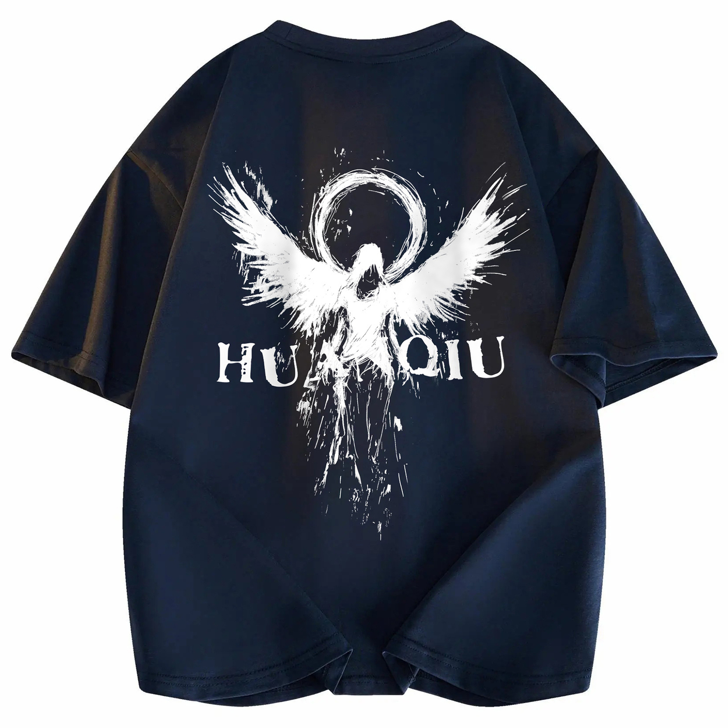 

Футболка Unisex Crew Neck Moderate Heavyweight HUANQIU, темно-синий