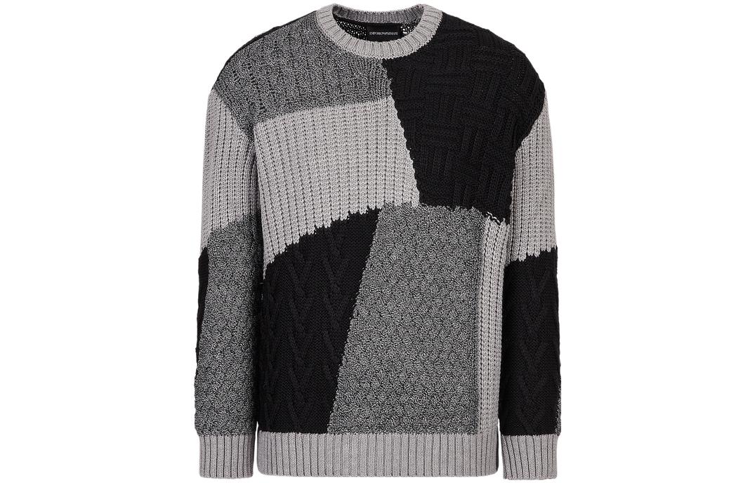 

Emporio Armani Мужской свитер FW22, серый с черными элементами
