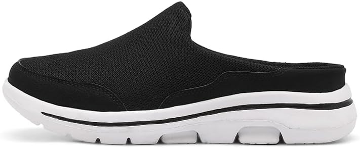 

Мужские домашние тапочки из сетки, шлепанцы-слипоны, для дома, стильная широкая летняя обувь, легкие, моющиеся Abnkarwin, белый/черный