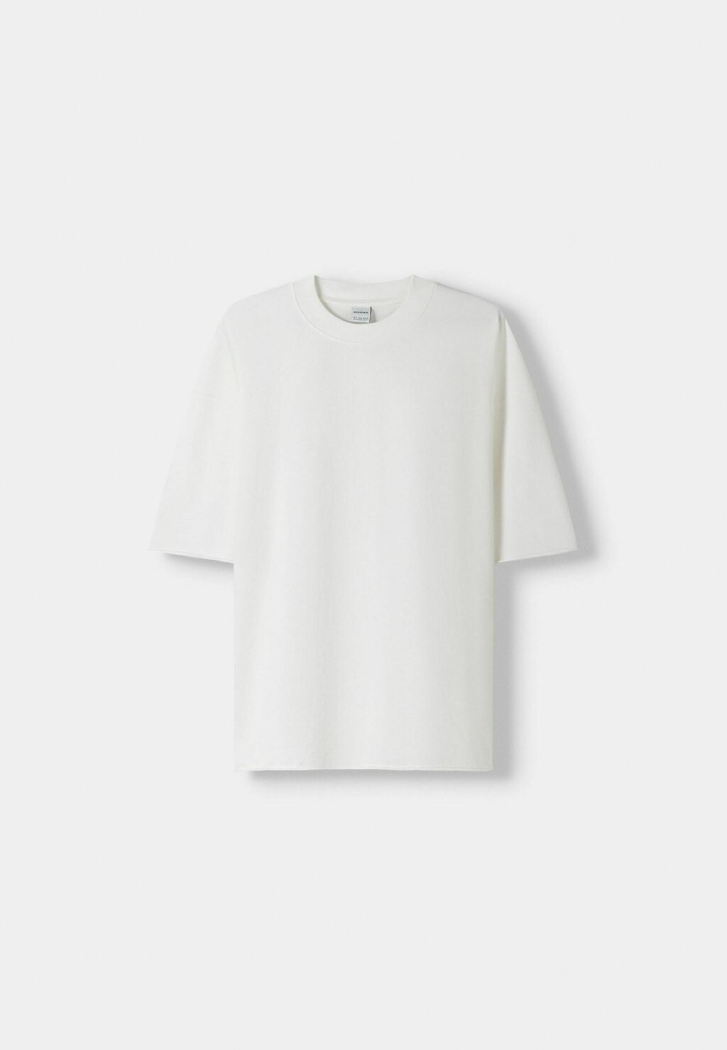 

Базовая футболка SHORT SLEEVE Bershka, белый