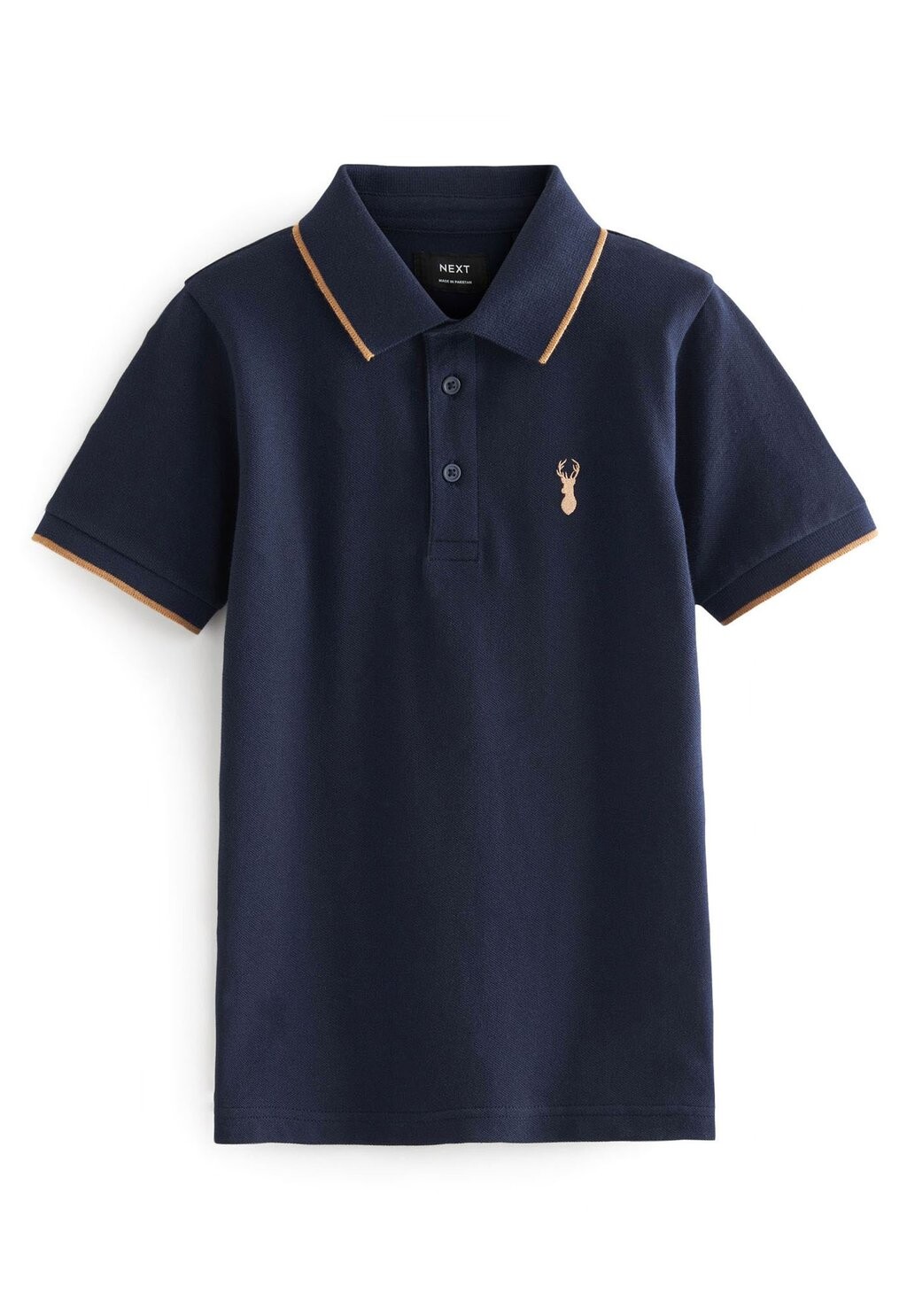 

Рубашка-поло SHORT SLEEVE POLO SHIRT Next, цвет navy blue tipped