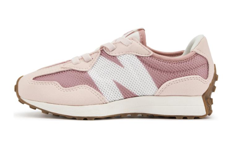 

Низкие детские беговые кроссовки New Balance 327 с амортизацией и износостойкостью розовые