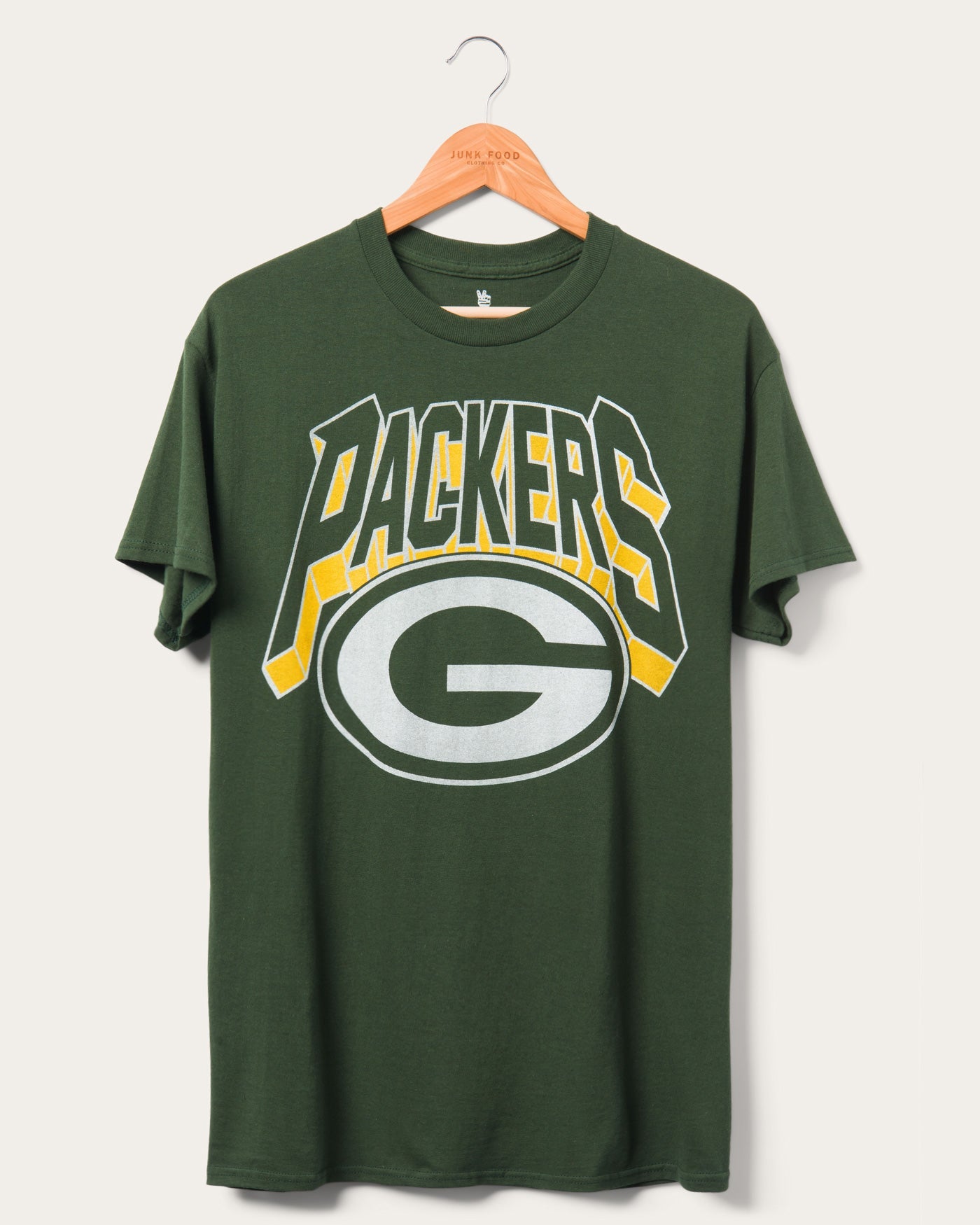 

Футболка фаната концерта Packers Junk Food Clothing, цвет hunter