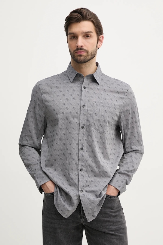 

Рубашка JACQUARD Guess, серый