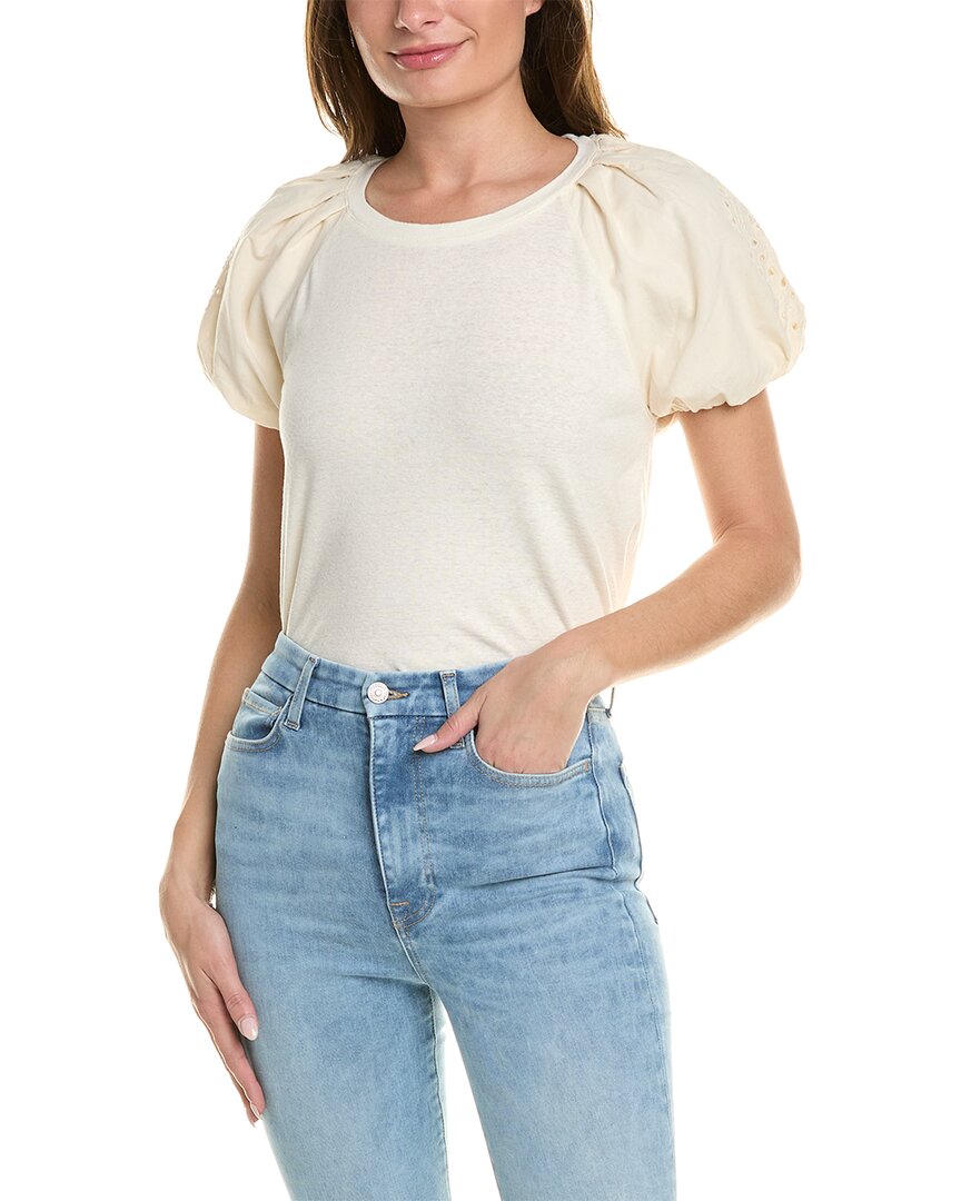 

7 For All Mankind Микс Медиа Femme Топ, белый
