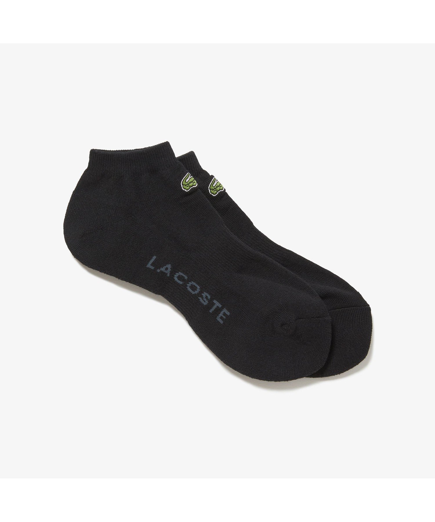 Носки LACOSTE до колена, с логотипом, черные