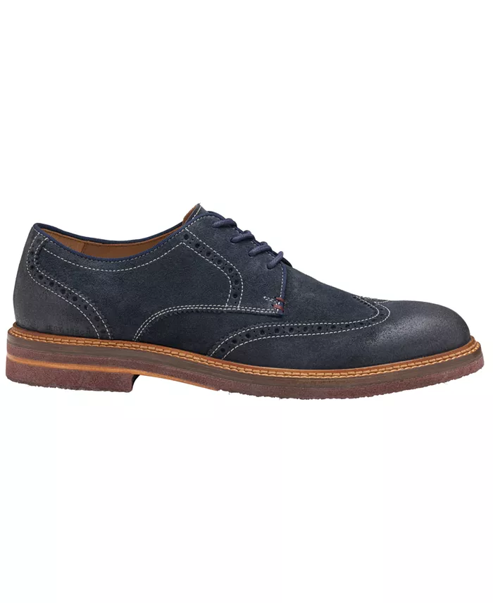 Мужские повседневные туфли Calder Wingtip с круглым носком Johnston & Murphy, синий — фото 2
