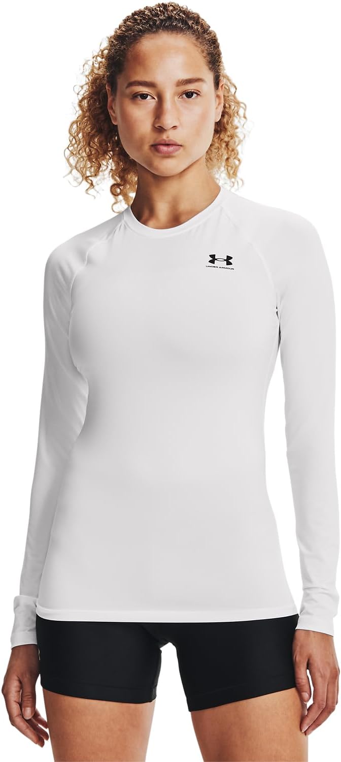 

Under Armour Женская футболка HeatGear Compression с длинным рукавом, White (100)/White, Белый, Under Armour Женская футболка HeatGear Compression с длинным рукавом, White (100)/White
