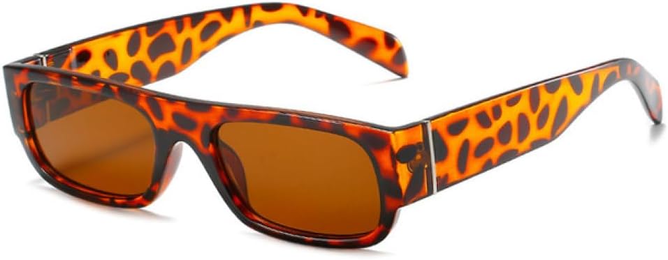 

Винтажные прямоугольные солнцезащитные очки для женщин, модные очки квадратной формы для мужчин, классические очки в цветочной оправе в стиле панк, очки с защитой от УФ-излучения UV400 WNCKSQ, C4leopard-brown