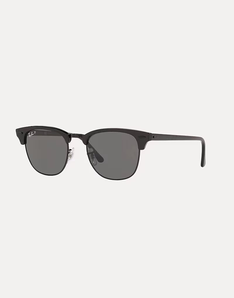 

Солнцезащитные очки Clubmaster Classic Square с поляризованными линзами черного цвета Ray-Ban