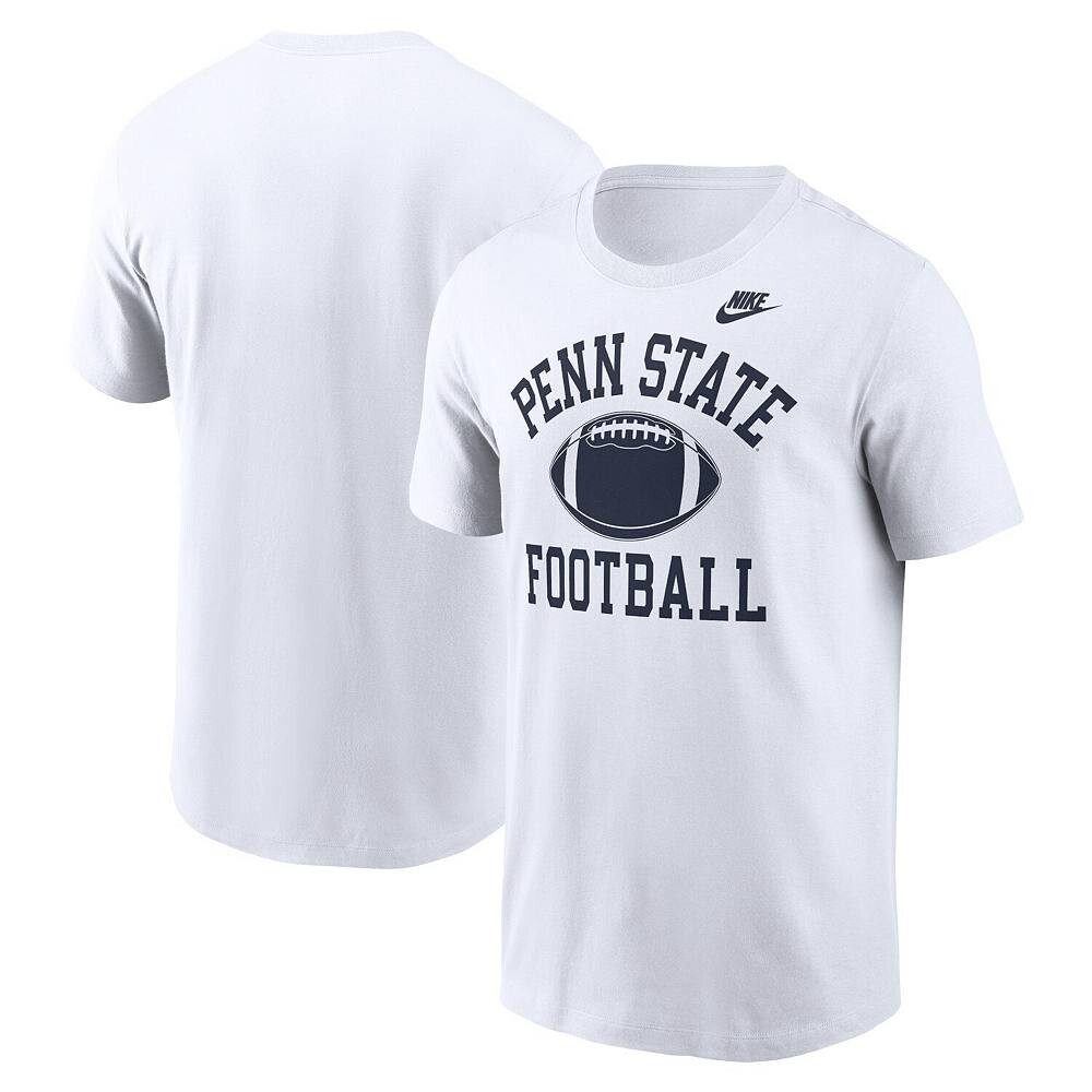 Мужская белая футболка Nike Penn State Nittany Lions Legacy Football Icon, цвет Pst White